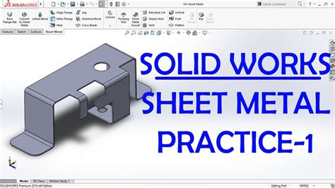 how to make sheet metal in solidworks|solidworks sheet metal practice exercises.